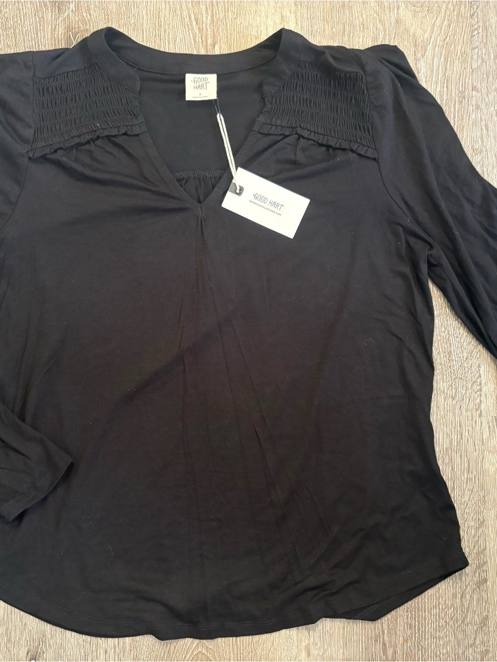 Matilda Jane Black Long Sleeve V-Neck Top.